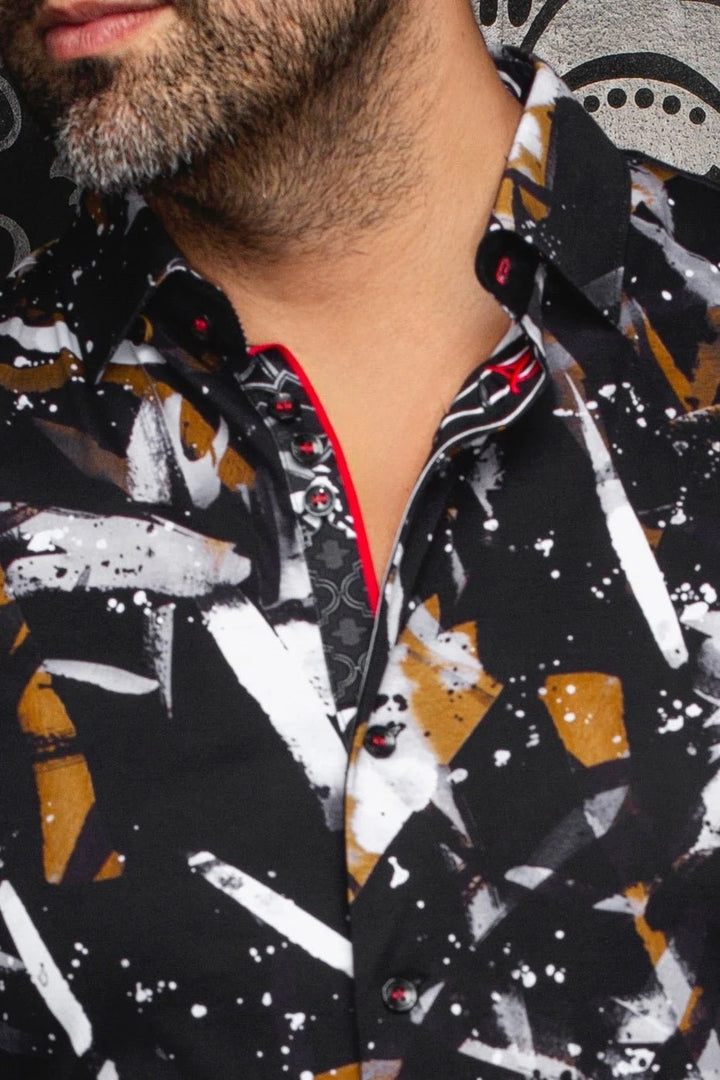 Au Noir Stretch Shirt | Zander Black