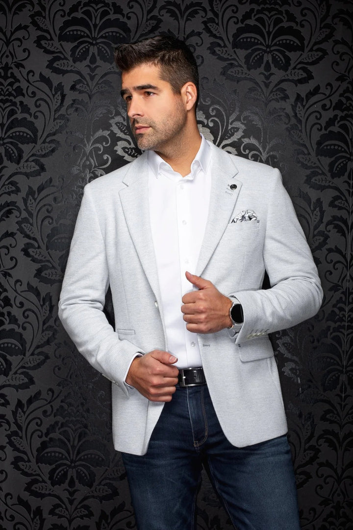 Au Noir Stretch Blazer | Noah Light Grey