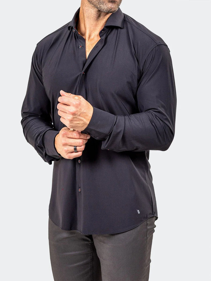 Maceoo Stretch Shirt | Eins Marthyr3013 Black