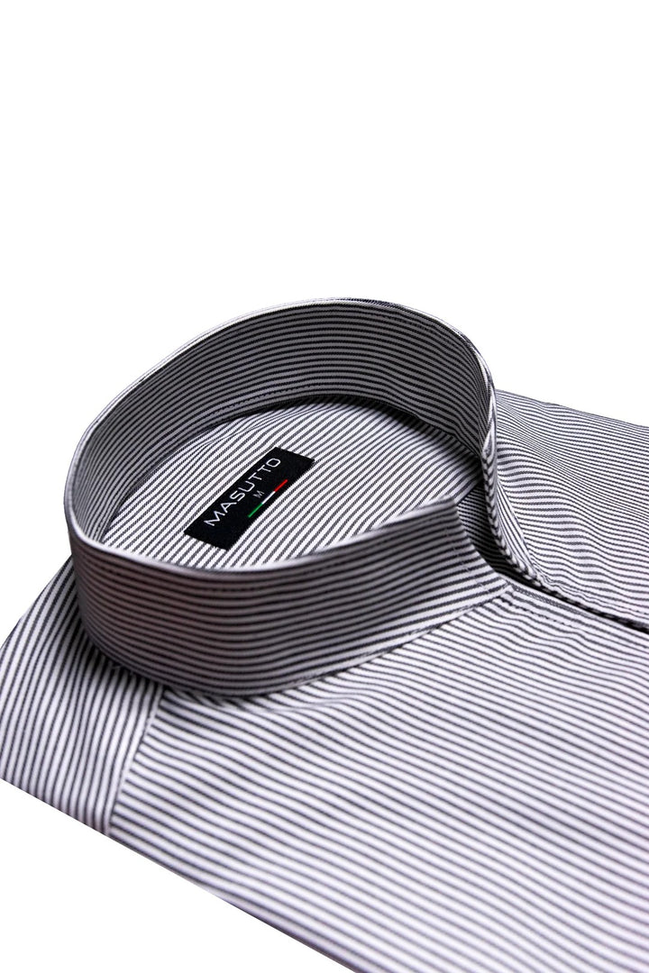 Masutto Shirt | LONDON-18 LONG SLEEVE SHIRT TULIP COLLAR