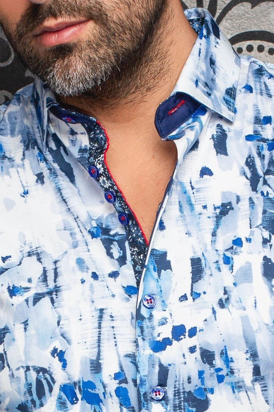 Au Noir Stretch Shirt | Linden Light Blue