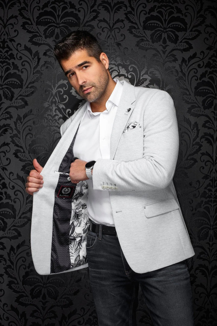 Au Noir Stretch Blazer | Noah Light Grey