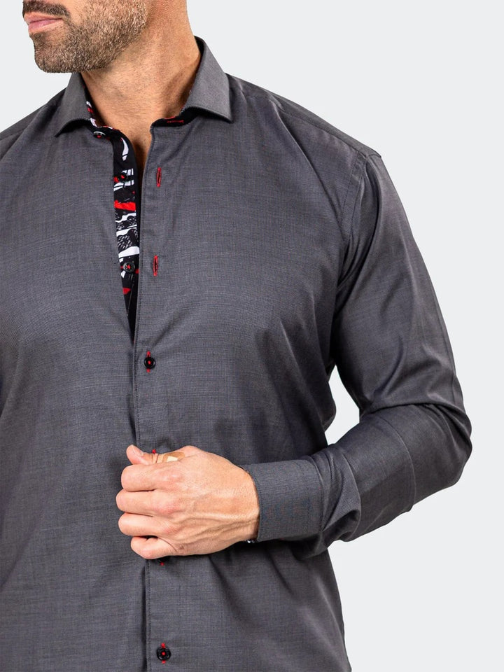 Maceoo Stretch Shirt | Eins Marthyr0028 Black