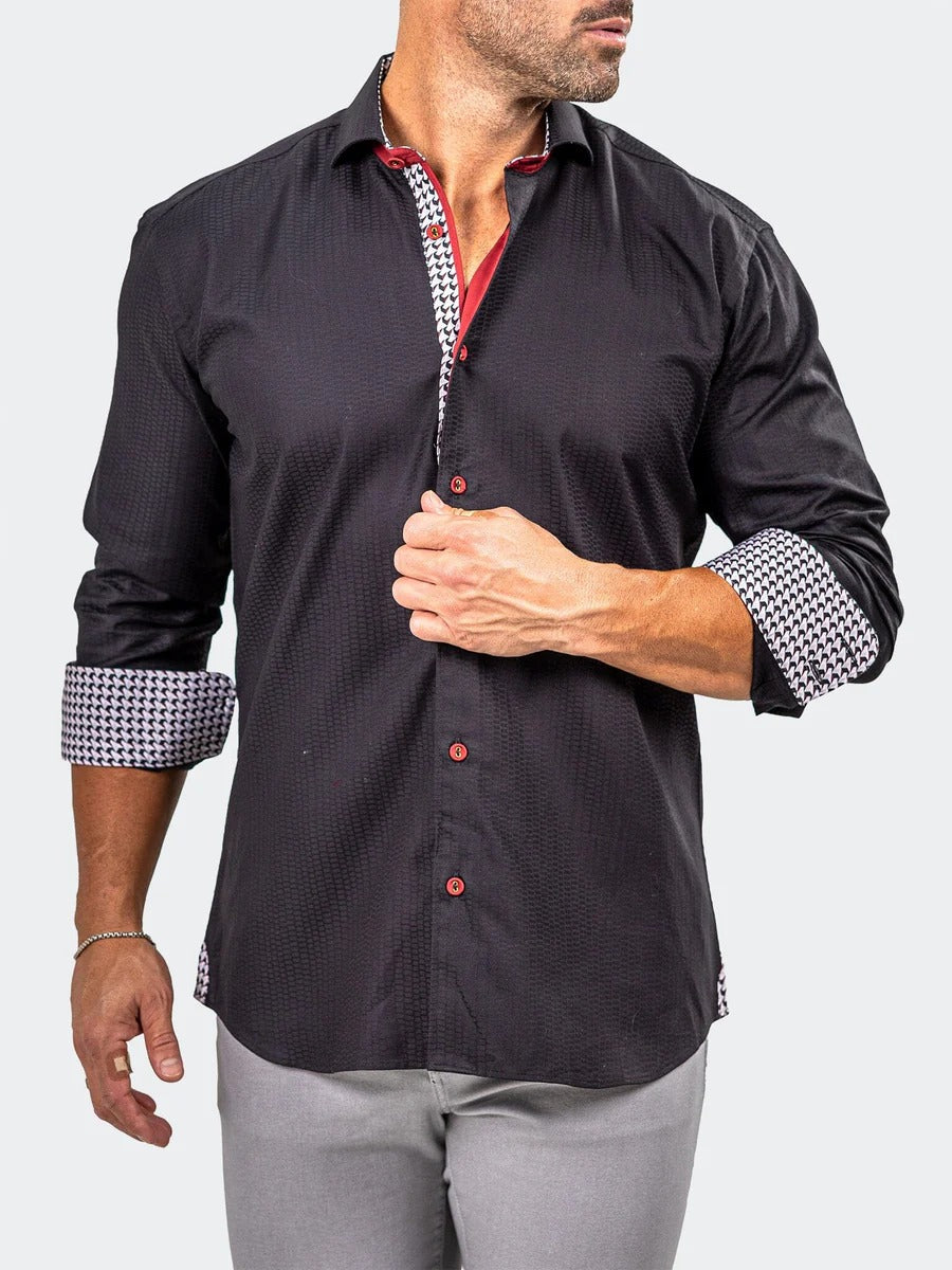 Maceoo Stretch Shirt | Eins Marthyr0040 Black