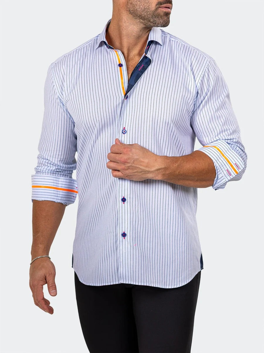 Maceoo Stretch Shirt | Eins Marthyr0066 Blue