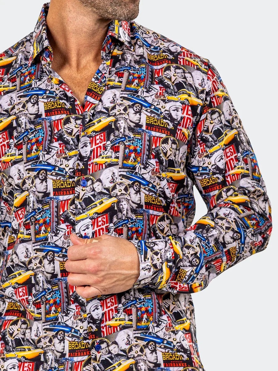 Maceoo Stretch Shirt | Fibonacci Marthyr0321 Black