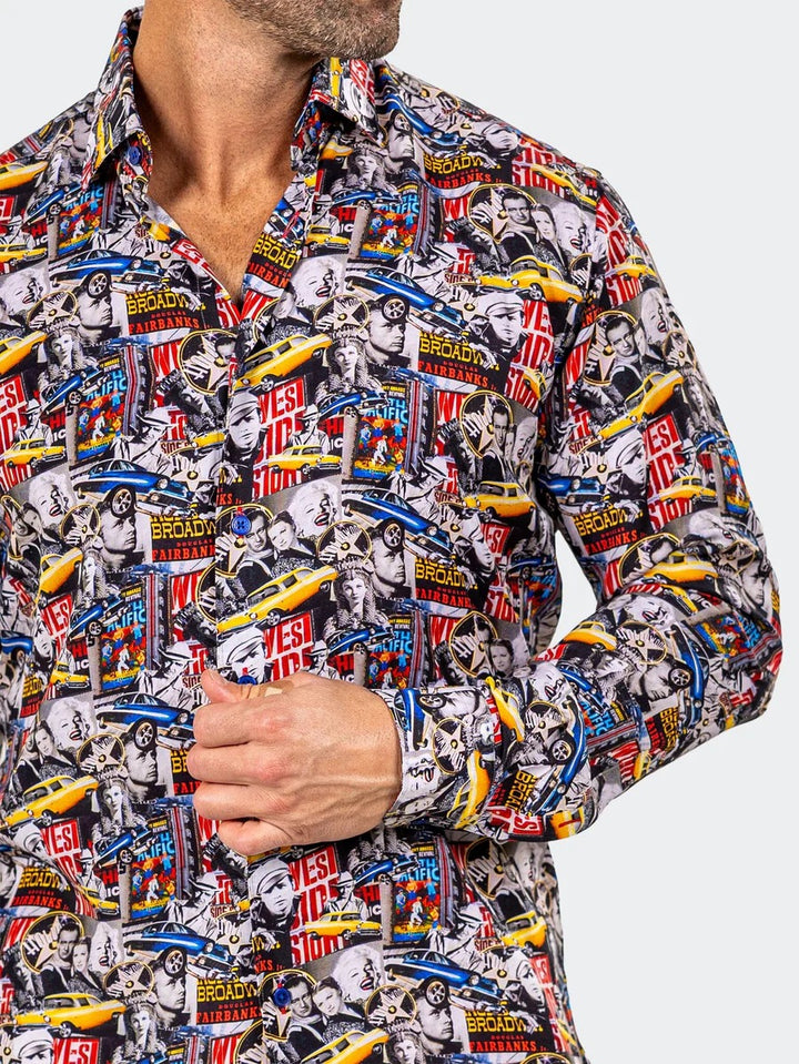 Maceoo Stretch Shirt | Fibonacci Marthyr0321 Black