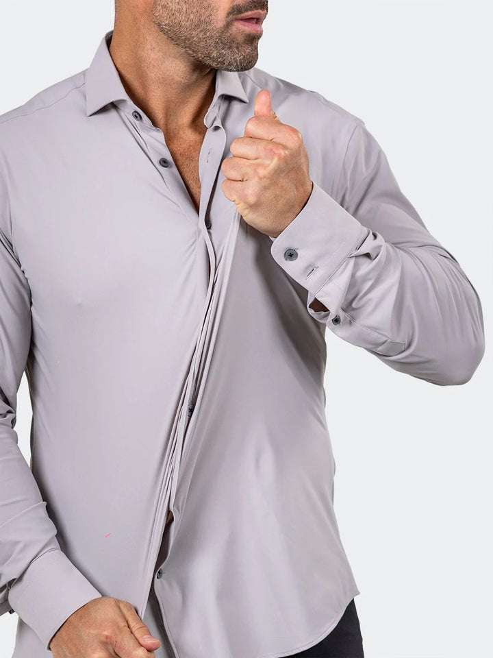 Maceoo Stretch Shirt | Eins Marthyr3016 Grey