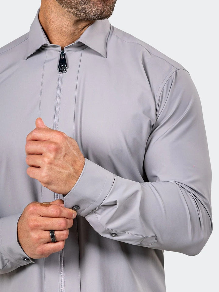 Maceoo Stretch Shirt | Fibzip Marthyr3024 Grey
