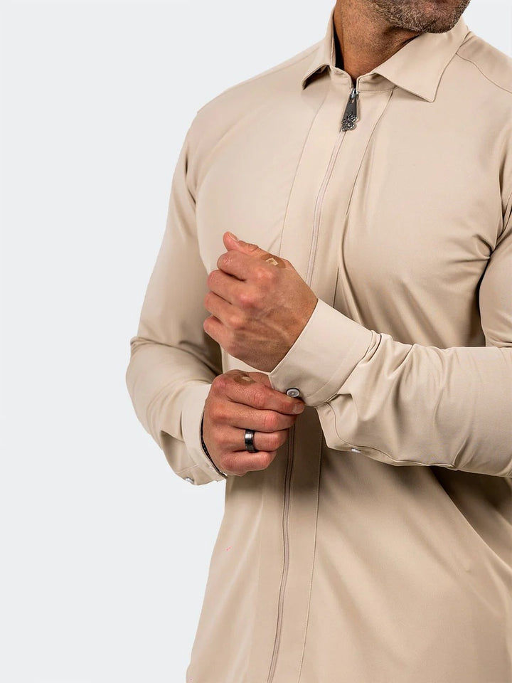 Maceoo Stretch Shirt | Fibzip Marthyr3027 Brown