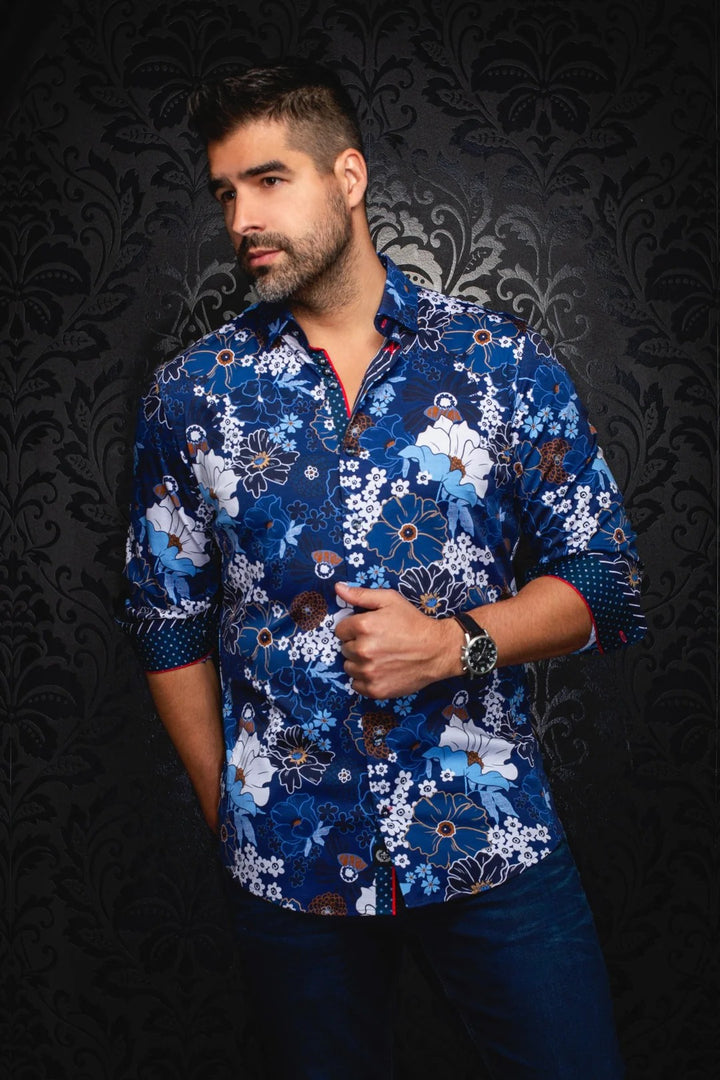 Au Noir Stretch Shirt | Ambrosia Navy