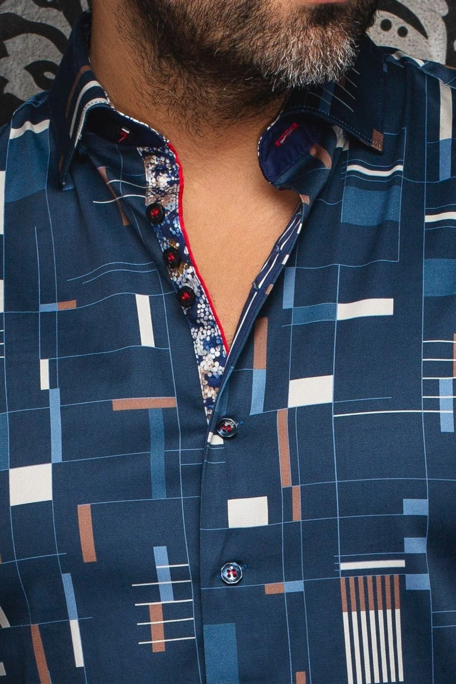 Au Noir Stretch Shirt | Echelon Navy