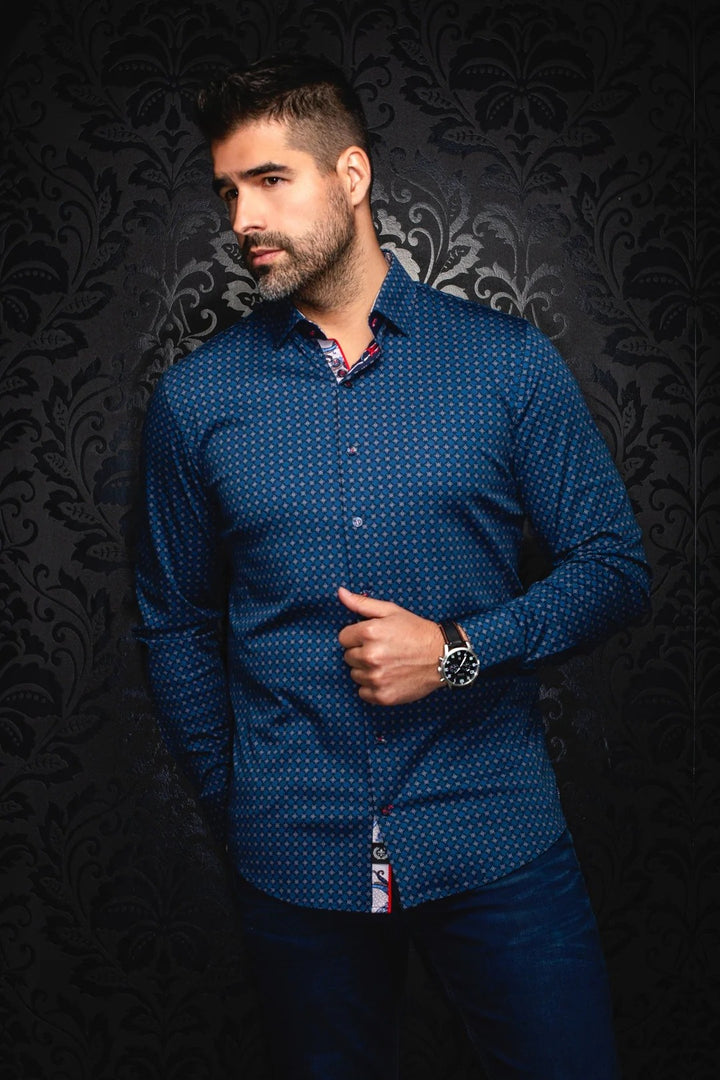Au Noir Stretch Shirt | Genesis Navy
