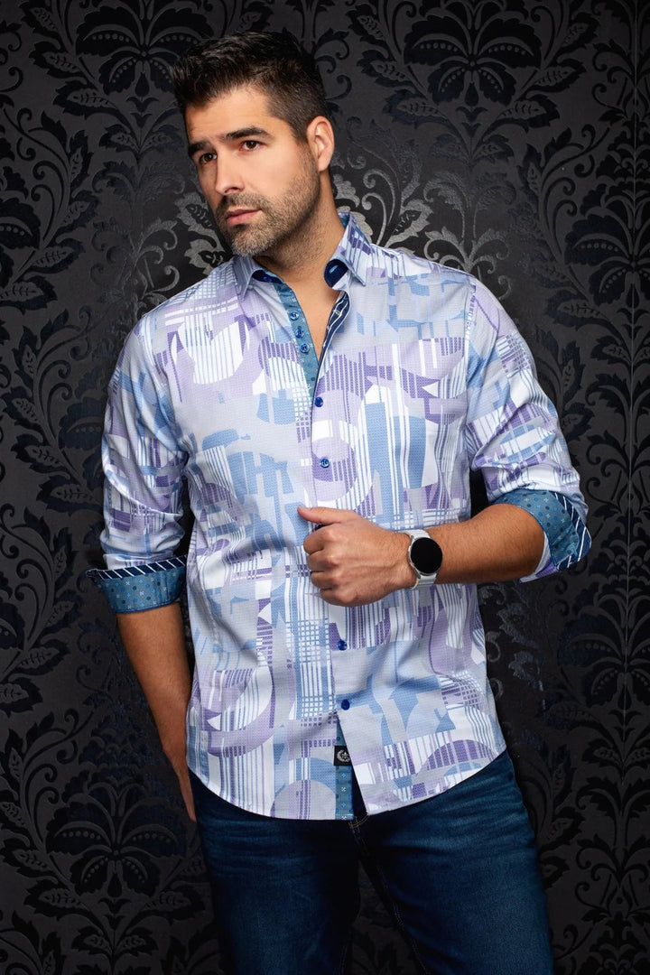 Au Noir Stretch Shirt | Lajedo Lilac