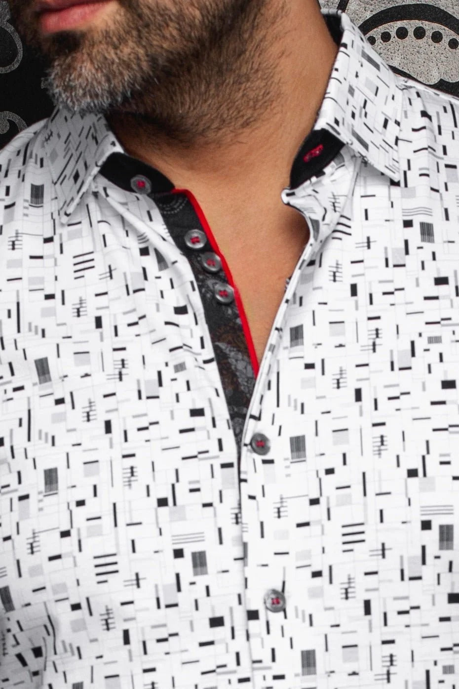 Au Noir Stretch Shirt | Stratta White