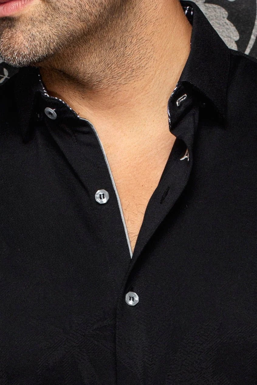 Au Noir Stretch Short Sleeve Shirt | Brahea Black