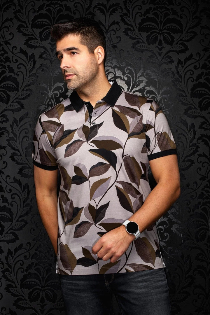 Au Noir Stretch Short-Sleeve Polo | Verdo Khaki