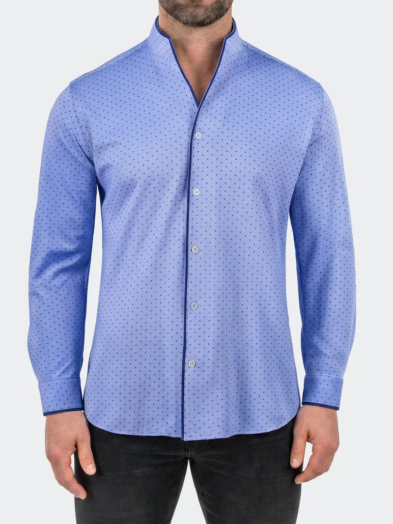 Maceoo Stretch Shirt | Ceremony Prince Dress Shirt LS Woven Marthyr 3029 Blue
