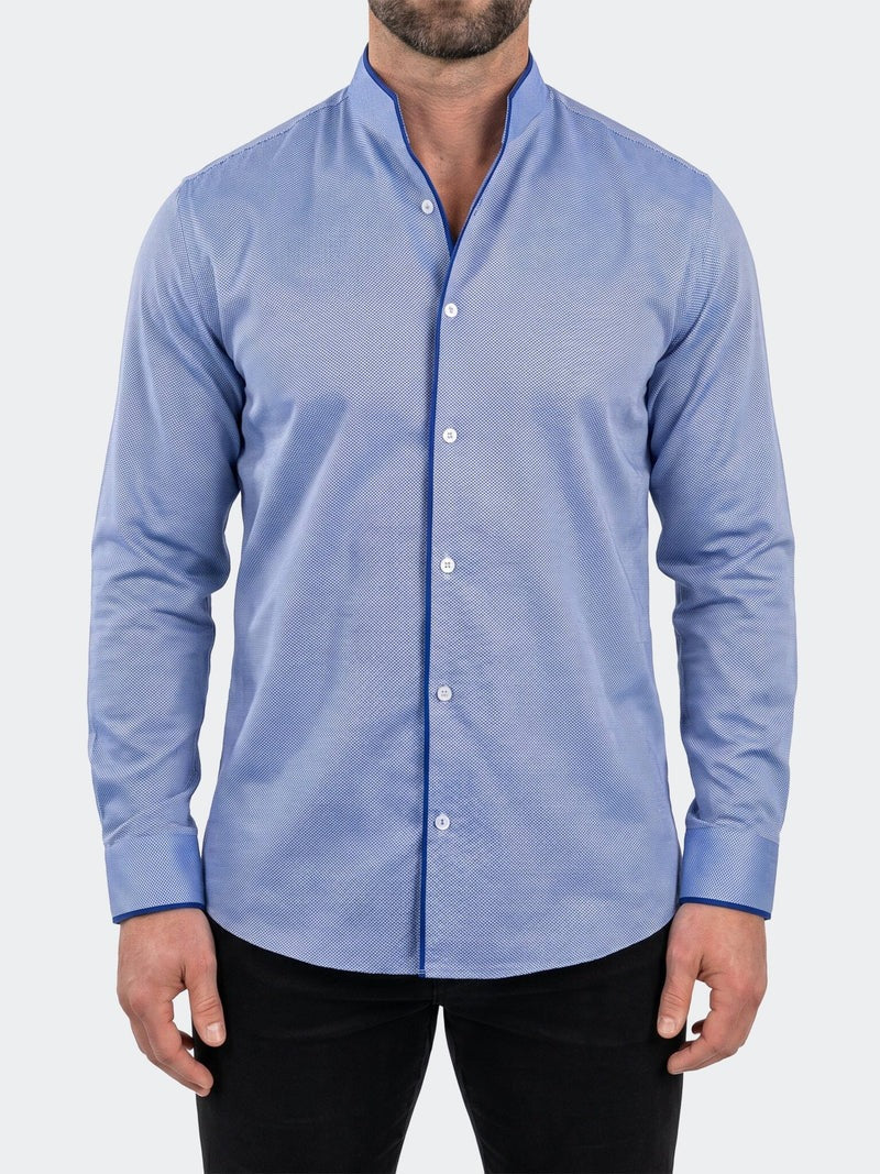 Maceoo Stretch Shirt | Ceremony Prince Dress Shirt LS Woven Marthyr 3030 Blue