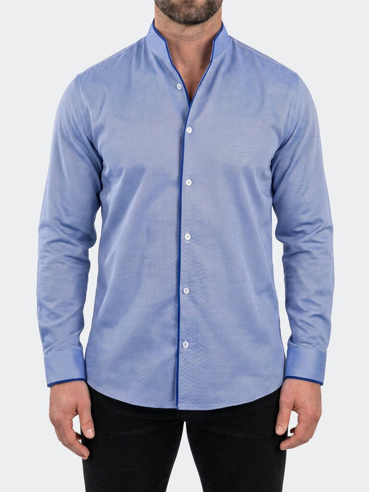Maceoo Stretch Shirt | Ceremony Prince Dress Shirt LS Woven Marthyr 3030 Blue