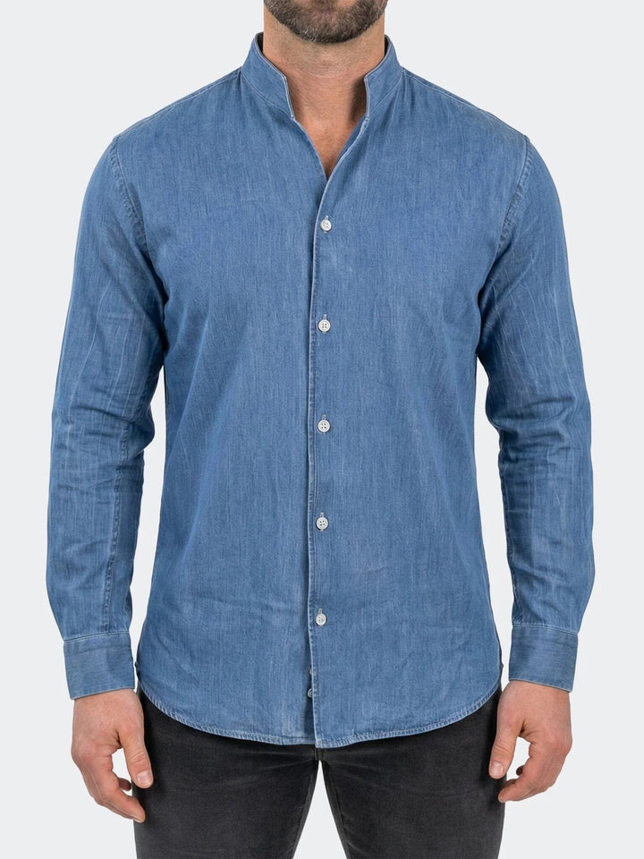Maceoo Shirt | Ceremony Prince Dress Shirt LS Woven Unknown0113 Blue