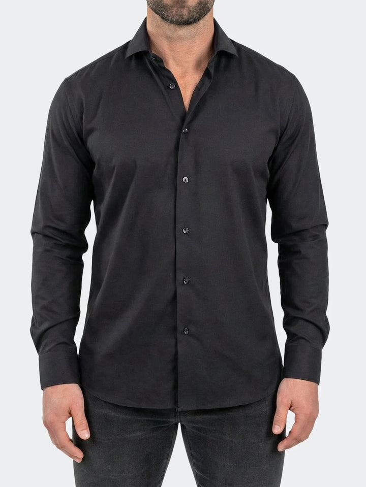 Maceoo Stretch Shirt | Einstein Dress Shirt LS Stretch Unknown3025 Black