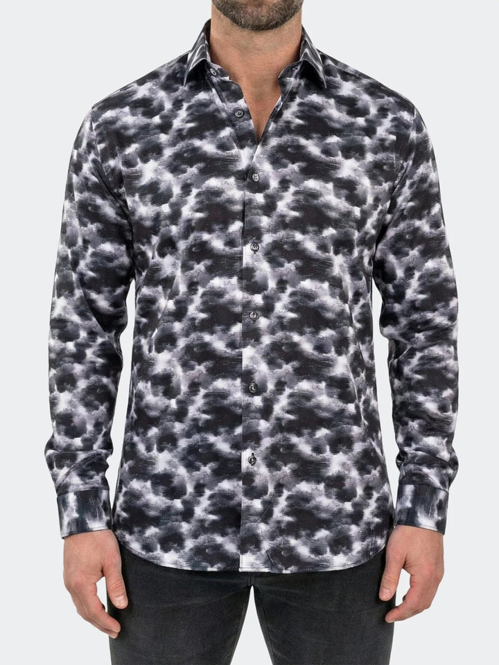 Maceoo Stretch Shirt | Fibonacci Dress Shirt LS Stretch Unknown3289 Black