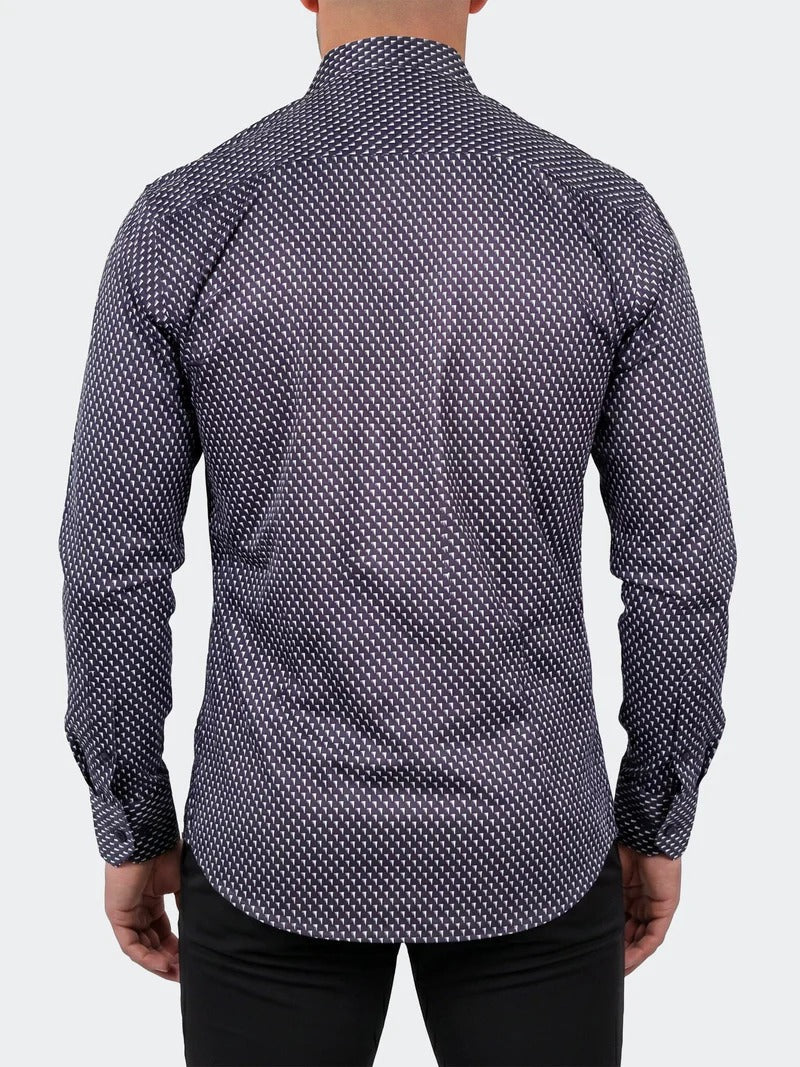 Maceoo Stretch Shirt | Einstein Dress Shirt LS Stretch Unknown3294 Black