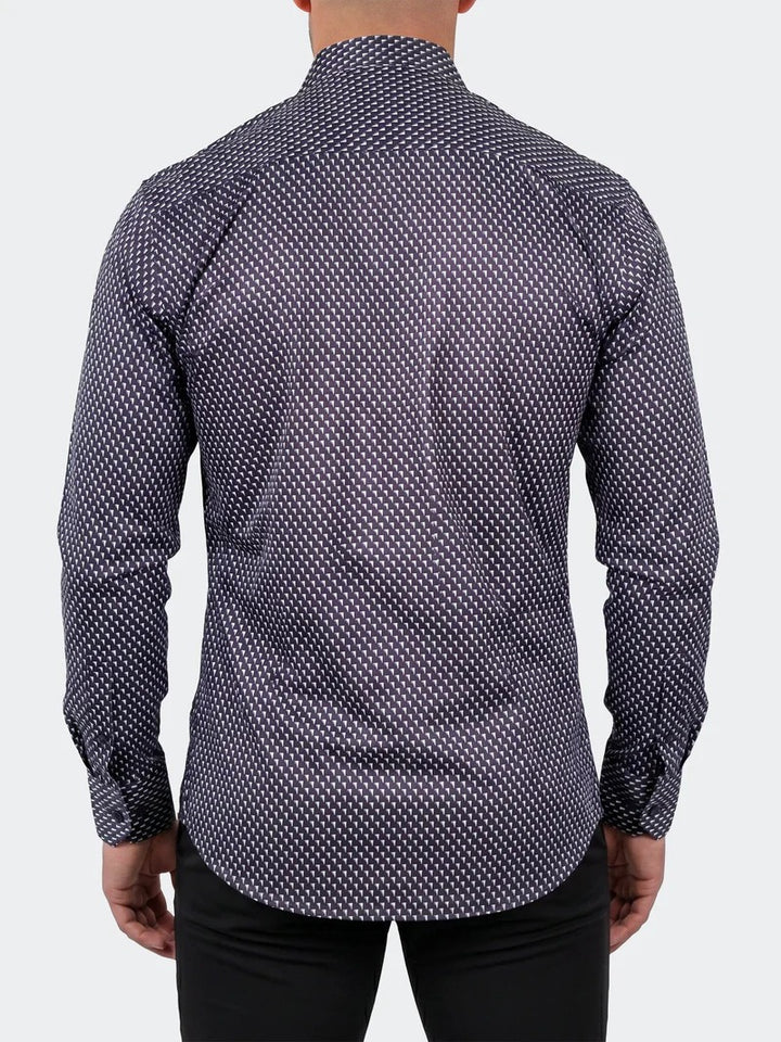 Maceoo Stretch Shirt | Einstein Dress Shirt LS Stretch Unknown3294 Black