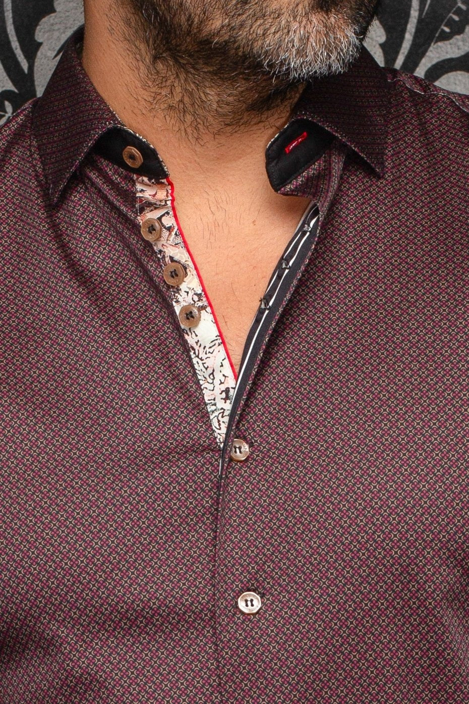 Au Noir Stretch Shirt | Bangalore Cabarnet Tobacco