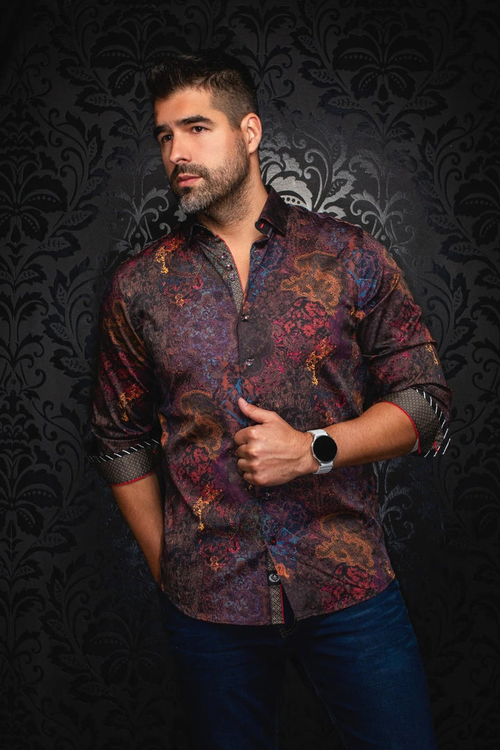 Au Noir Stretch Shirt | Indore Rust
