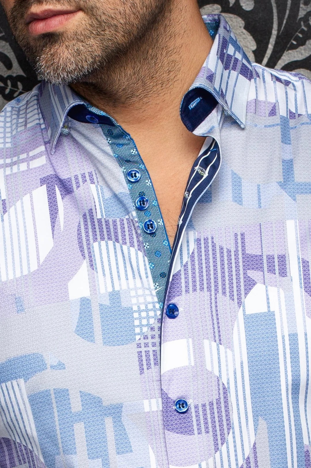 Au Noir Stretch Shirt | Lajedo Lilac