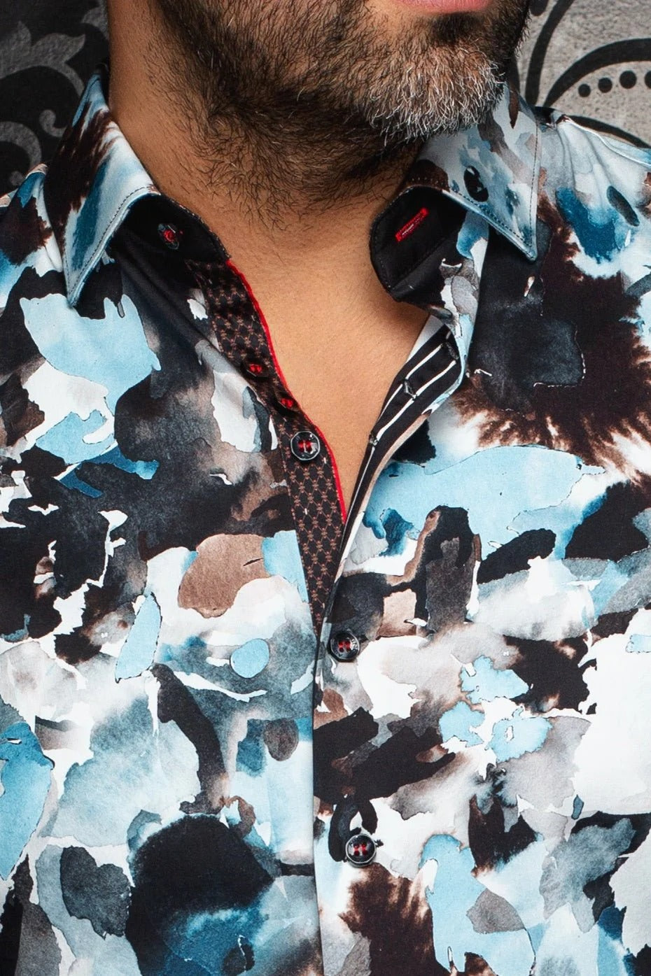 Au Noir Stretch Shirt | Magnus Turquoise
