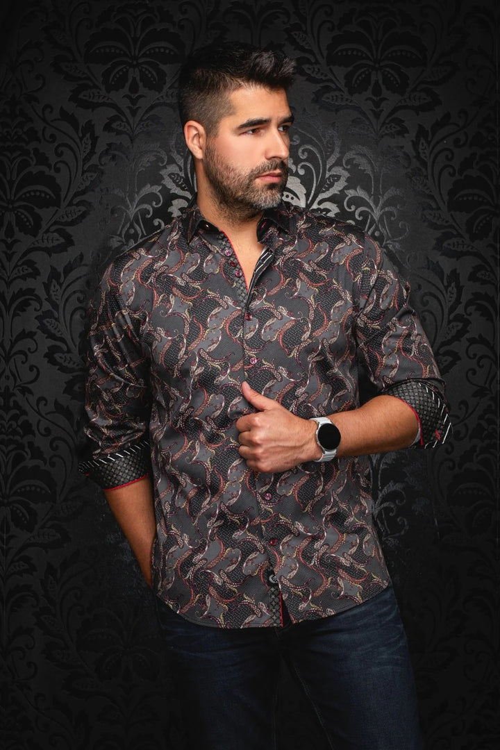 Au Noir Stretch Shirt | Mirage Black