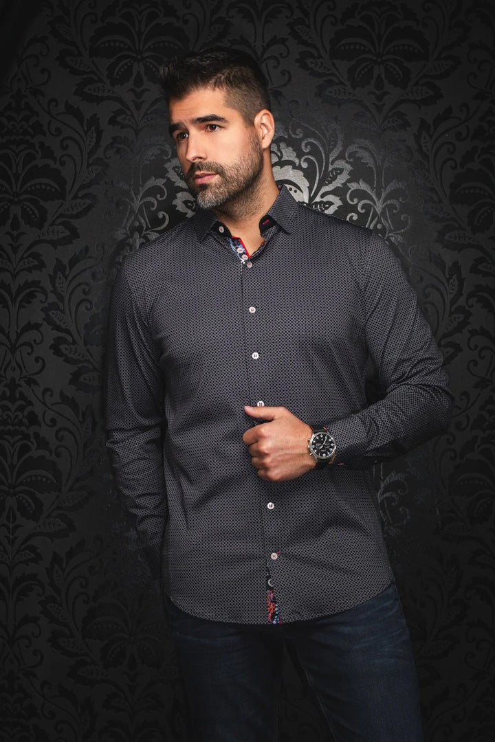 Au Noir Stretch Shirt | Sundance Black Grey