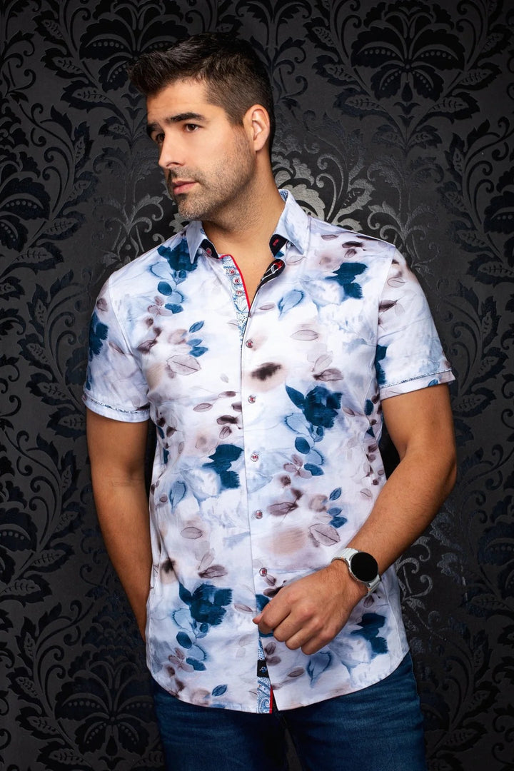 Au Noir Stretch Short Sleeve Shirt | Giverny Stone