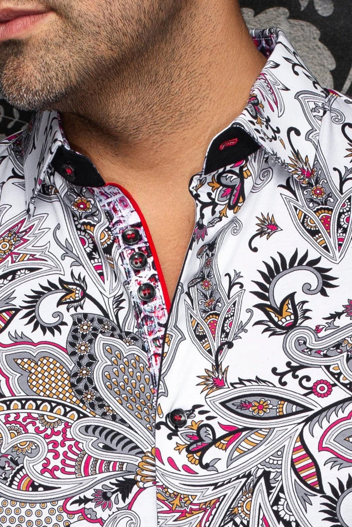 Au Noir Stretch Short Sleeve Shirt | Matala White  Multi