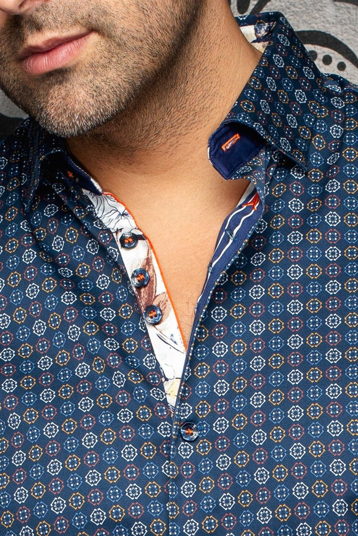 Au Noir Stretch Short Sleeve Shirt | Stoneridge Navy