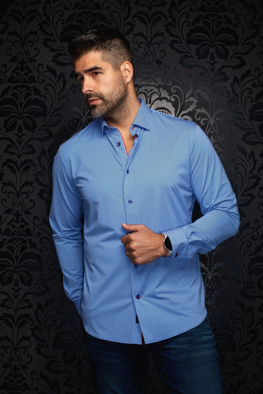 Au Noir Long Sleeves Performance | Volta Blue - Men Fashion