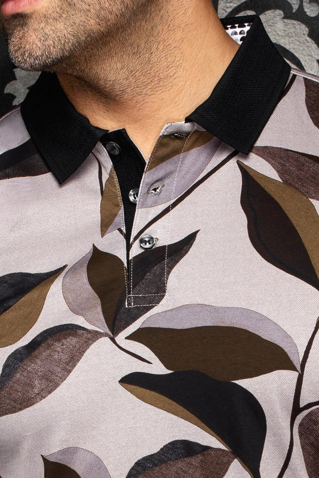 Au Noir Stretch Short-Sleeve Polo | Verdo Khaki