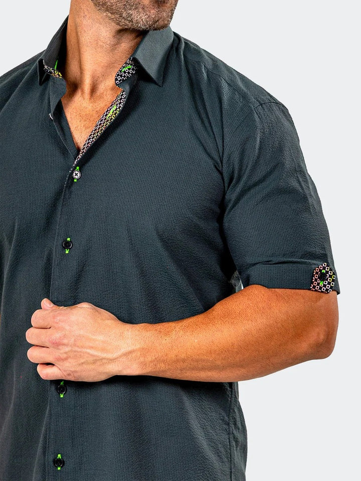 Maceoo Stretch Short-Sleeve Shirt | Galileo Marthyr0014 Green