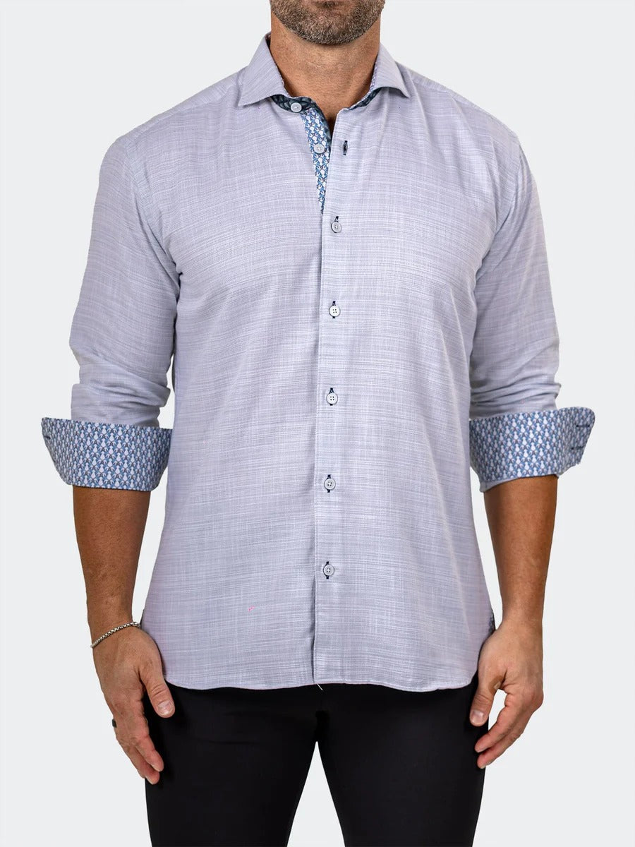 Maceoo Stretch Shirt | Eins Marthyr0016 Grey