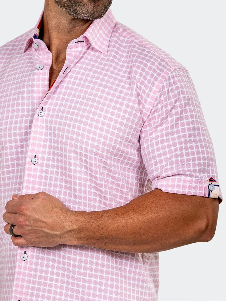 Maceoo Stretch Short-Sleeve Shirt | Galileo Marthyr0077 Pink