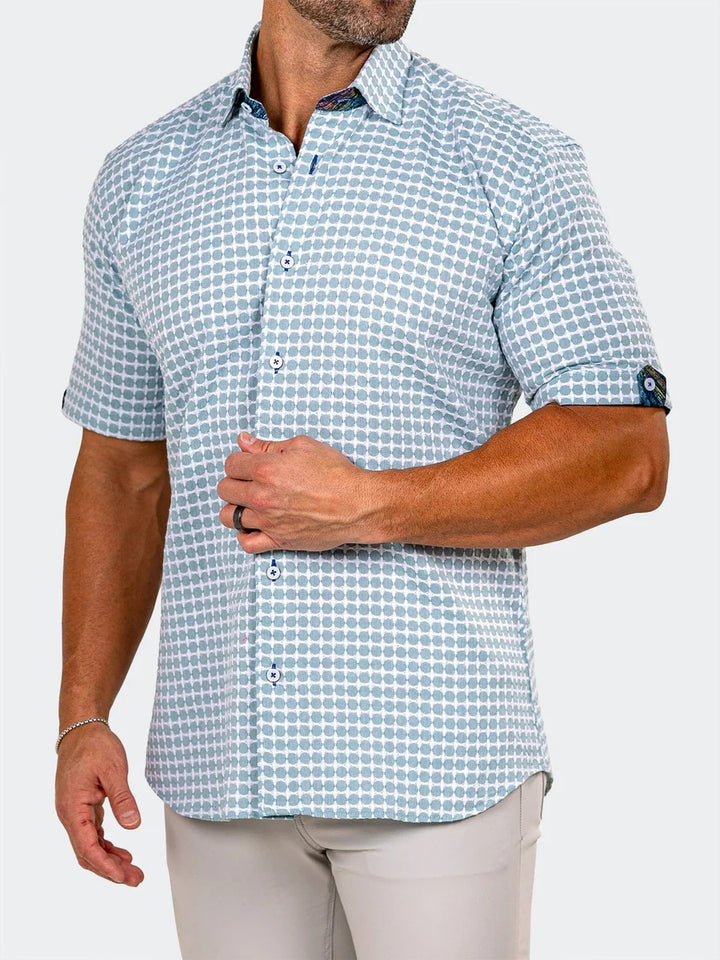 Maceoo Stretch Short-Sleeve Shirt | Galileo Marthyr0079 Green