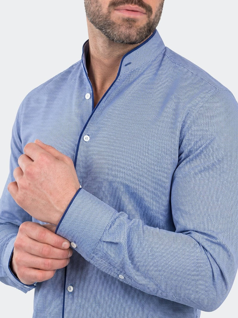 Maceoo Stretch Shirt | Ceremony Prince Dress Shirt LS Woven Marthyr 3030 Blue