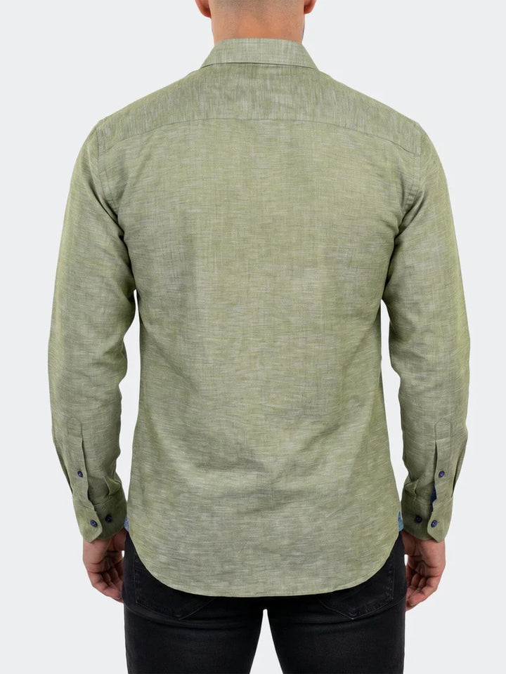 Maceoo Stretch Shirt | Fibonacci Dress Shirt LS Woven Unknown0101 Green