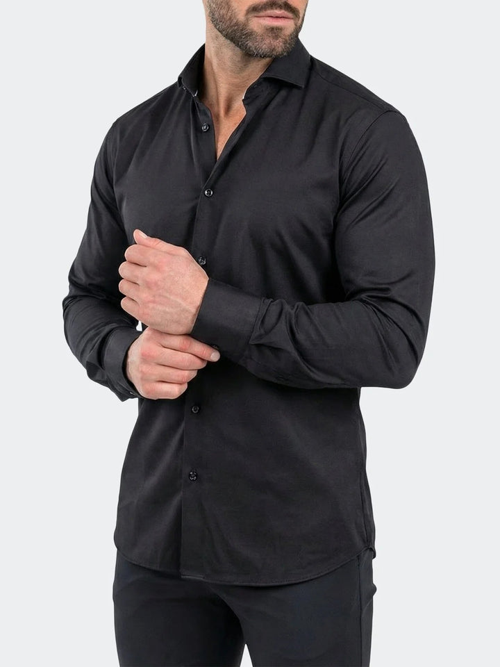 Maceoo Stretch Shirt | Einstein Dress Shirt LS Stretch Unknown3025 Black