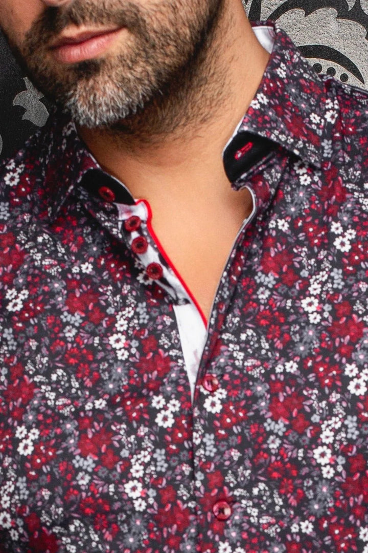 Au Noir Stretch Shirt | Bloom Red