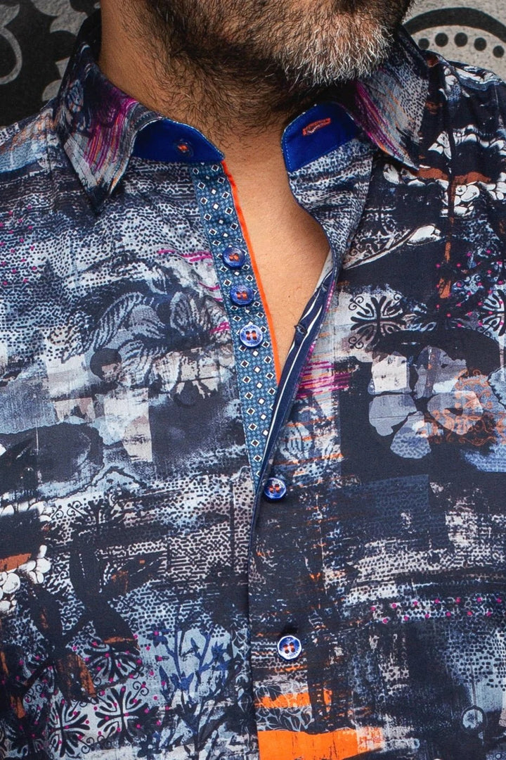Au Noir Stretch Shirt | Brice Navy