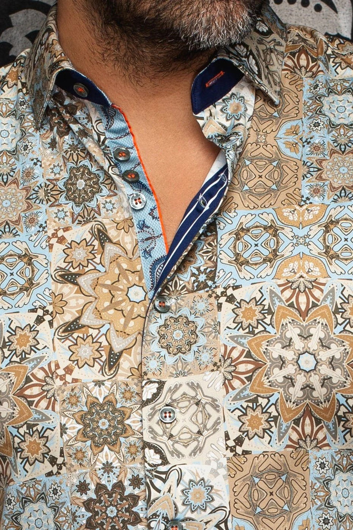 Au Noir Stretch Shirt | Clovis Light Beige